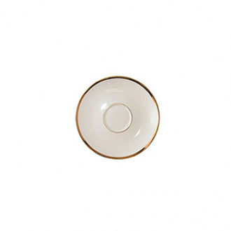 Gold Band Ivory Demi Saucer
