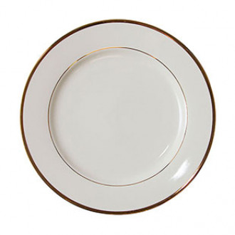 Gold Band Ivory Lunch Plate 9