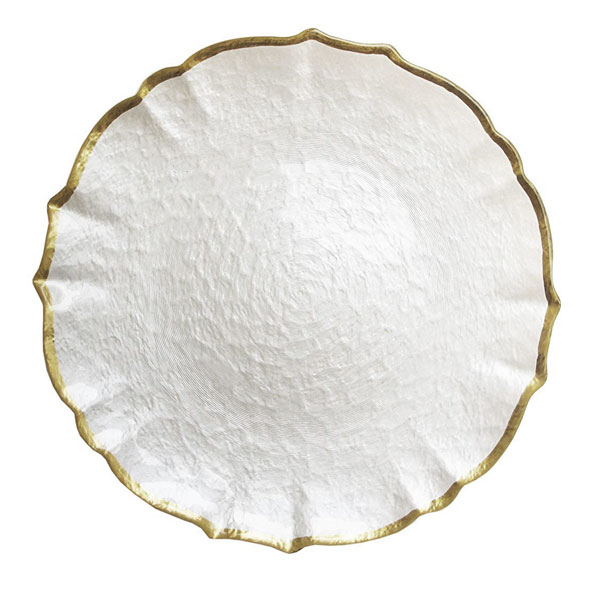 Pearl Gold Glass Tray 12.5