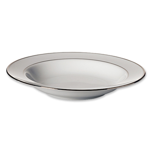 Silver Band Soup Plate