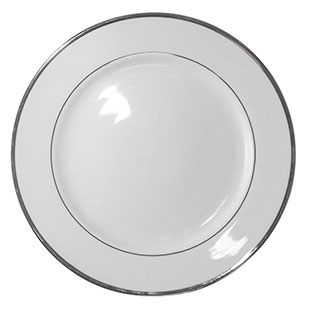Silver Band Dinner Plate 10