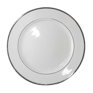 Silver Band Lunch Plate 9