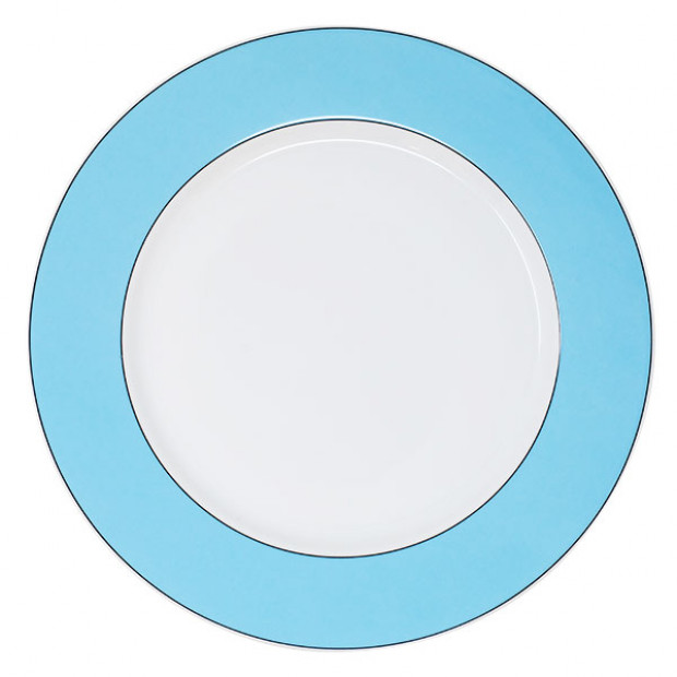 Blue Rim Dinner Plate 10.5