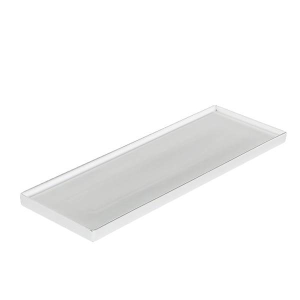 Ceramic Riser Tray Rectangle Ceramic Edge Rectangle White Tray 17.5