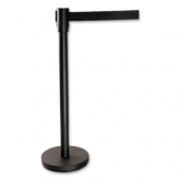 Stanchion Blk W/ 6.5' Retract Rope