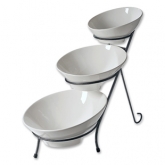 Pewter 3 Tier Slant Bowl Stand
