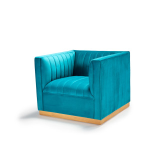 Raegan Armchair Bright Teal Velvet
