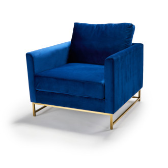 Harrison Armchair Cobalt Velvet