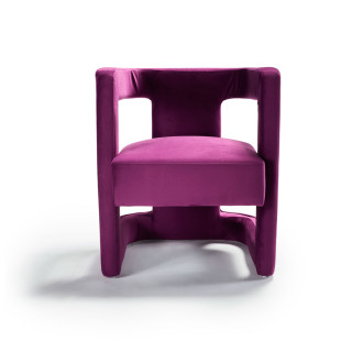Quinn Armchair Aubergine Velvet