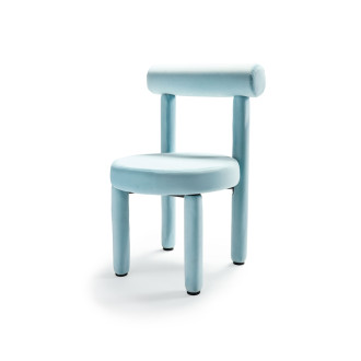 Layton Accent Chair Light Blue Velvet