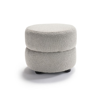 Sawyer Ottoman Grey Boucle