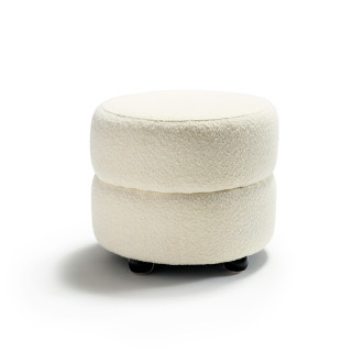 Sawyer Ottoman Off White Boucle