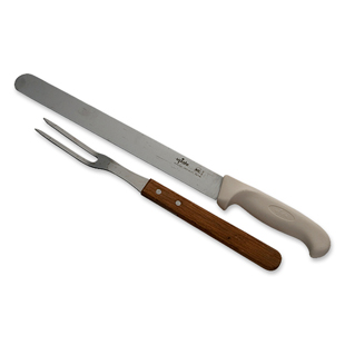 White Handle Carving Set