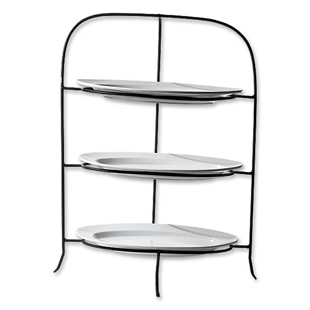 Wrought Iron 3 Tier Oval Rack