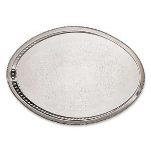 Silver Gallery Tray Oval 18