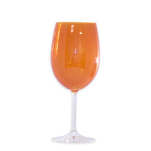 Roma Goblet Glass Orange 16oz