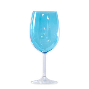 Roma Goblet Glass Turquoise 16oz