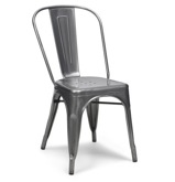 Metal Tolix Bistro Chair Gunmetal