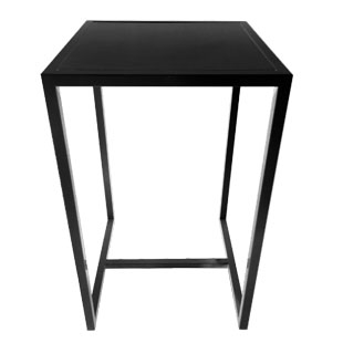Metal Frame Table Black 2'L x 2'W x 40