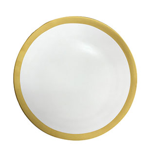 Aspen Matte Gold Rim Dinner Plate 10.75