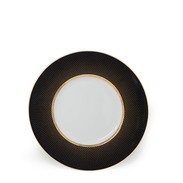 Radial Black Gold Lunch Plate 8.75