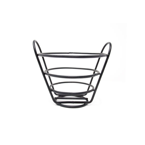 Black Iron Cone Basket Small 6.5