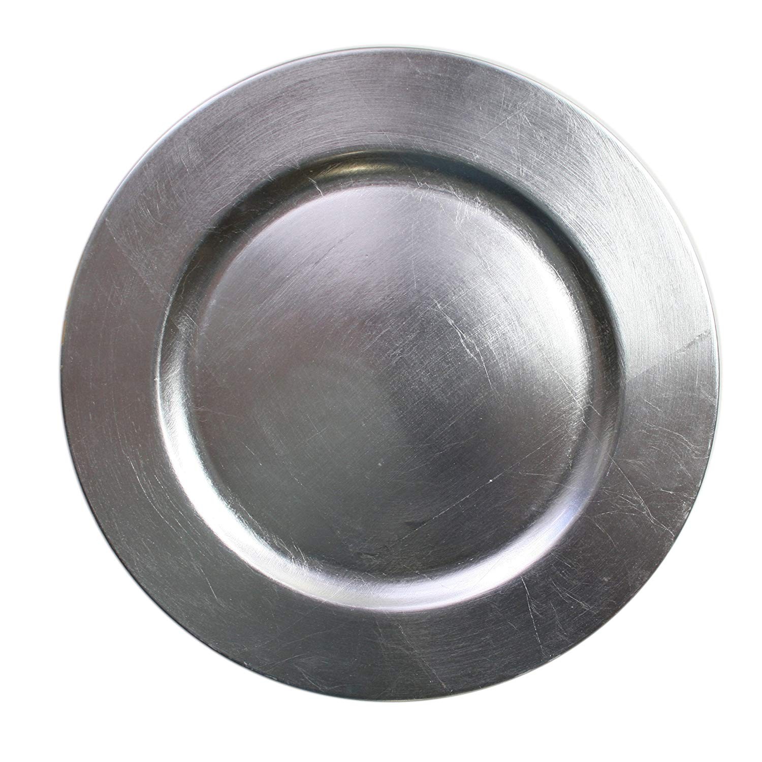 Round Silver Lacquer Charger 13