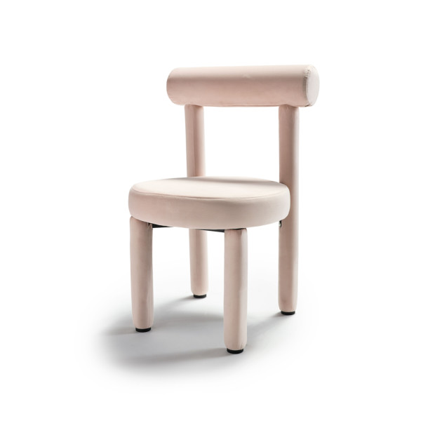 Layton Accent Chair Light Pink Velvet