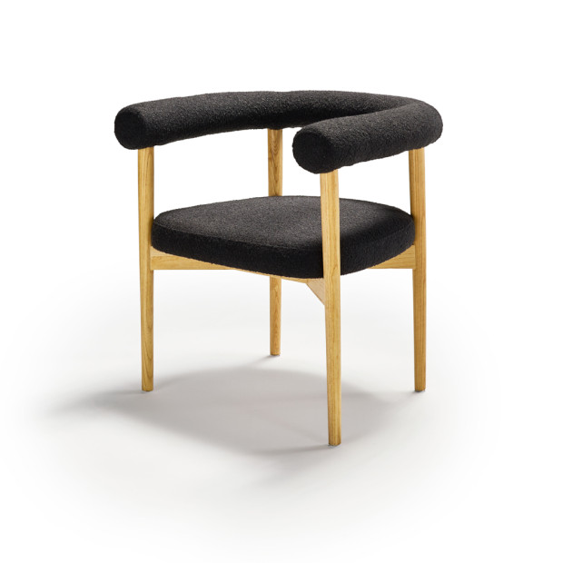 Dakota Armchair Black Boucle