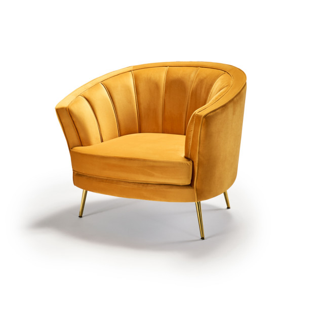 Wylder Armchair Mustard Velvet