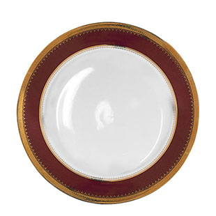 Red Gold Dinner  Plate 10