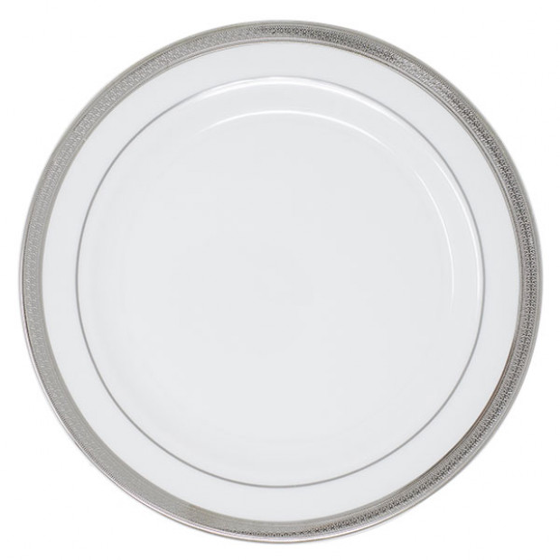 Wide Silver Dinner Plate 10