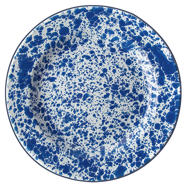 Blue Tin Dinner Plate 10.5