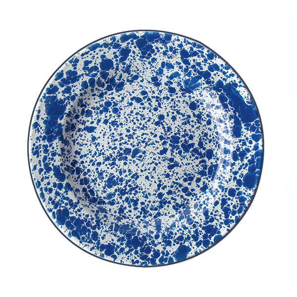 Blue Tin Salad Plate 8