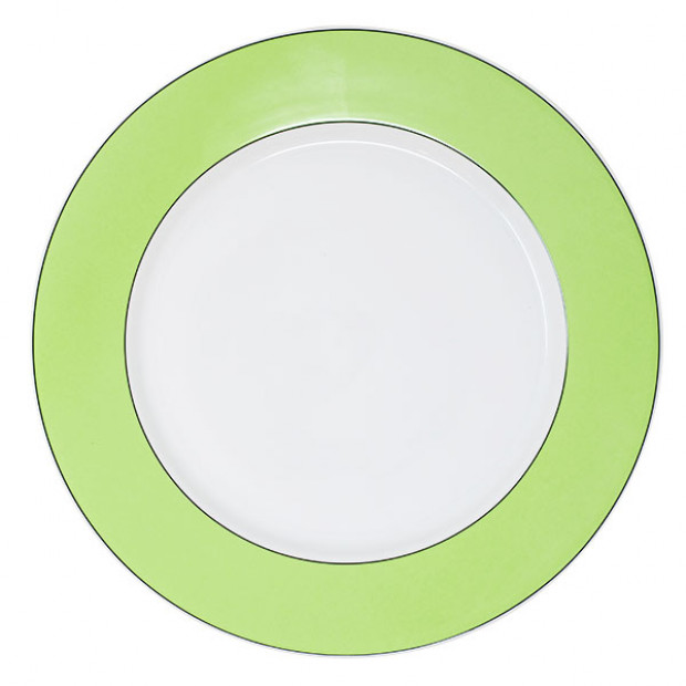 Green Rim Dinner Plate 10.5